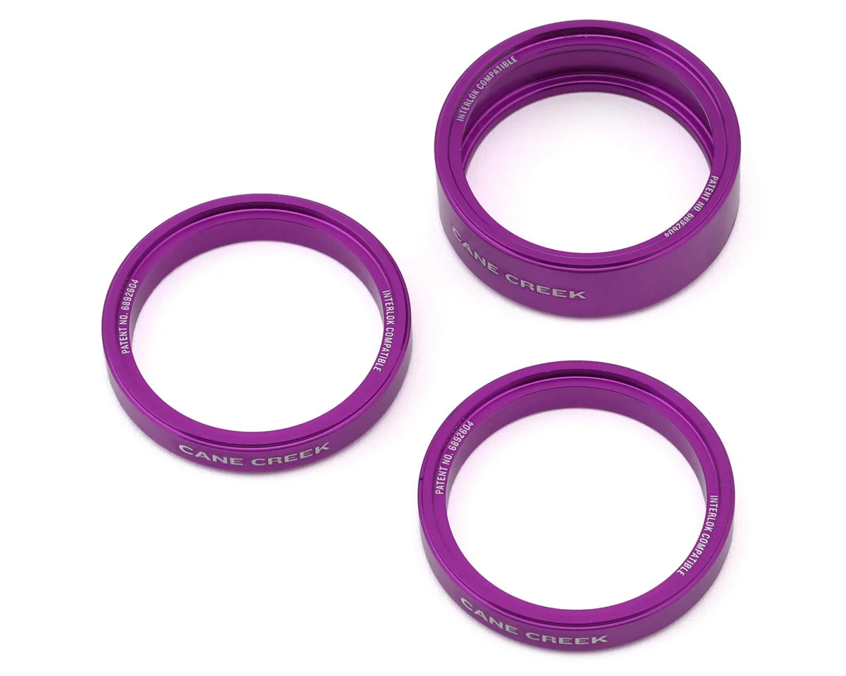 Cane Creek Interlok Headset Spacer Kit (Purple) (1-1/8") (5/10mm)